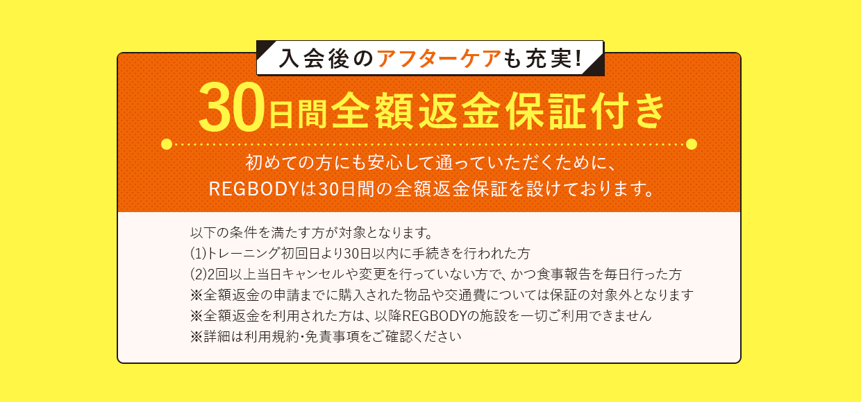 30日間全額返金保証